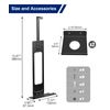 Console Holder Wall Mount for PS5: Black Gaming Stand for PlayStation 5 and 2 Controller Stand Kits