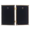 4x6 Hinged Double Cast Metal Picture Frames, Gold Rope Design