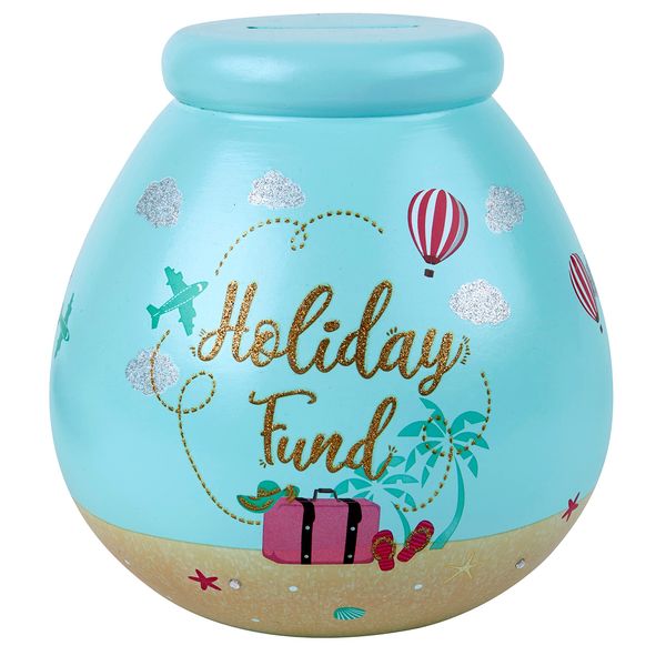 Pot Of Dreams Money Box - Holiday Fund, Ceramic, Multicolor, Classy Design, Budget-Friendly