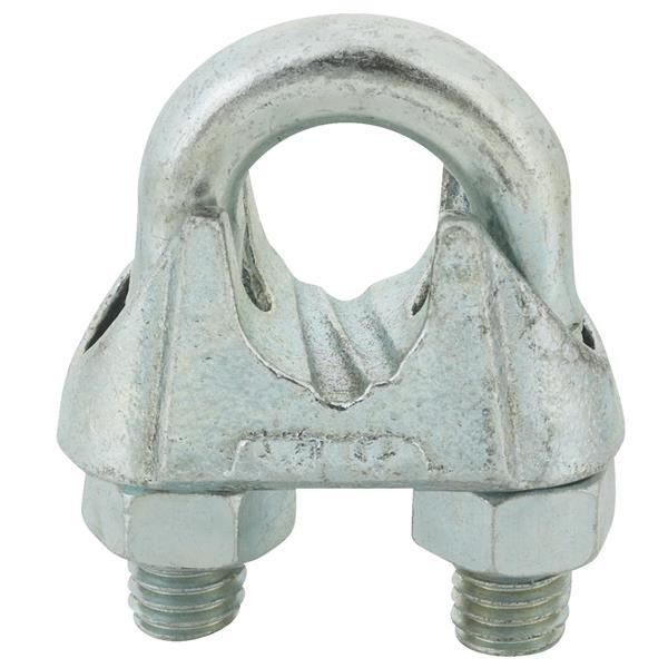 (5)-Galvanized Malleable Iron 5/8" Wire Rope Cable Clip Clamp T7670489