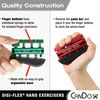 CanDo 10-0741 Digi-Flex Hand Exerciser, Finger 3.0 lb/Hand 10.0 lb, Red-Light