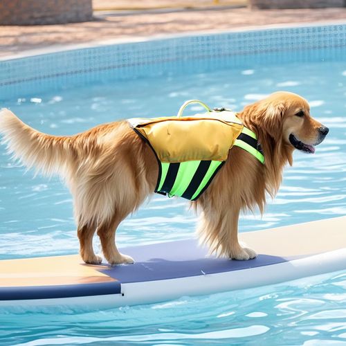 UIQELYS Dog Life Jacket, Inflatable Dog Life Vest with Airbags for Swimming & Boating in Every Adventure, Adjustable Reflective Dogs Swim Vest Complete Protection for Puppy Pet-Orange, Size B