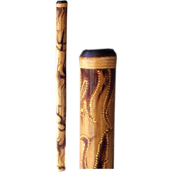 Terré Bambus Didgeridoo, beflammt und bemalt, ungestimmt, 120cm