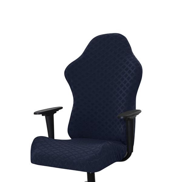 Game Chair Cover Chair Cover Waterproof Split Zippered Elastic Stretch Jacquard Computer Chair Armrest Chair Office Chair Swivel Chair Slipcover Ogaming Chair Removable Washable (Navy)..