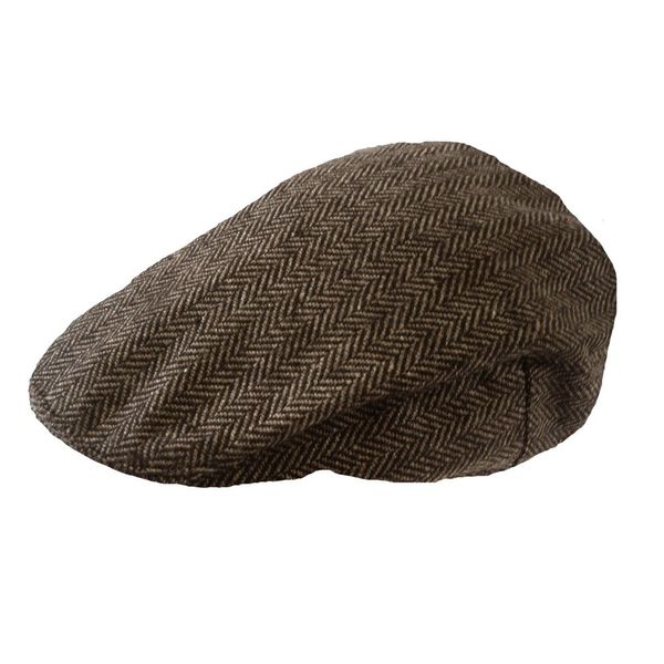 TOSKATOK® Jungen Mädchen Kinder Tweed Flat Cap Schirmmütze