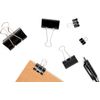 100PCS Black Binder Clips Assorted Sizes Paper Clamps Set