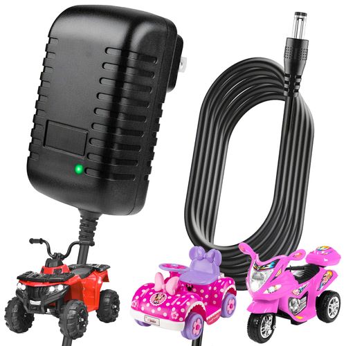 6V Charger for Kids Ride On Toys Car, 6 Volt Battery Charger Replacement for Kidzone, Best Choice, Wrangler, Kid Trax, Dynacraft, Lamborghini Powered Wheel Charging