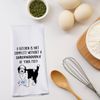 A Kitchen is Not Complete Without A Sheepadoodle Kitchen Towel Sheepadoodle Lover Gift (Sheepadoodle towel)