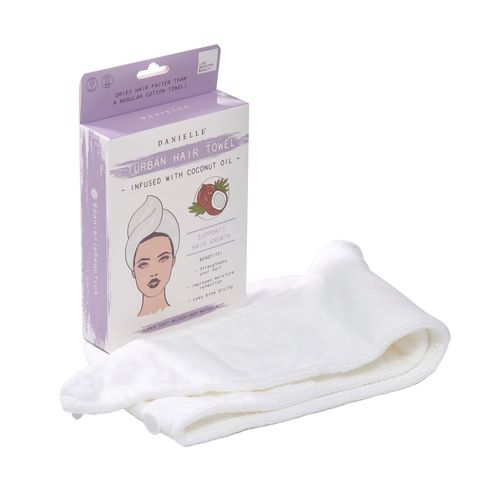 Danielle Creations Coconut Oil Infused Turban Hair Towel