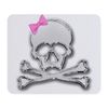 CafePress Chrome Skull With Bow 2 Mousepad Non-slip Rubber Gaming Mousepad