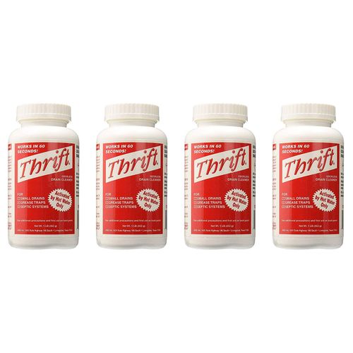 Thrift T-100 Alkaline Based 1-Pound Granular Drain Cleaner (4-(Pack))