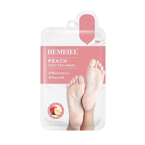 Peach Foot Peel Mask, Peach Foot Peel Mask For Hard Skin, Exfoliating Feet Peeling Socks, Foot Care Moisturising Socks, Feet Hard Skin Remover, Foot Spa Fits for Women and Men (2)