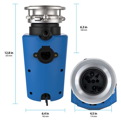 50 Economy Garbage Disposal 1/2 HP, Free Ship 5.2 x 5.2 x 12.8 Inches