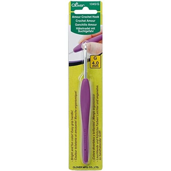 Clover Amour Crochet Hook: 4.0mm, Metal Multicoloured, 4