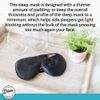 Silk Sleep Mask for Side Sleepers with Two Straps -Red