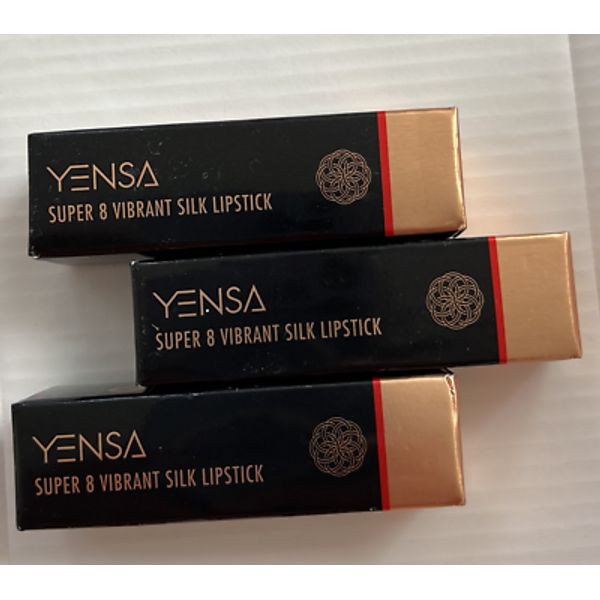 3 Yensa Super 8  Vibrant Silk Lipstick Color Free Spirit 3.5 g  F17