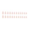Cubahop 24pcs Almond Nude Gradient Nails Full Cover Gold Foil Glitter Powder Fake Nails Stick on Nails for Women and Girls (pink2)
