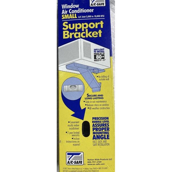 A/C Safe AC-080 SMALL Window Air Conditioner Support Bracket *NEW IN BOX *