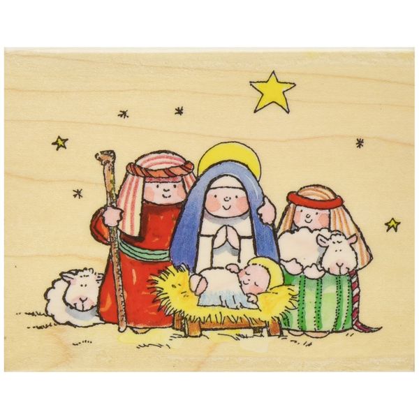 Penny Black Mounted Rubber Stamp 3 x 4-inch, The Manger