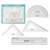 APSARA Mathematical Instrument Set - Pack Of Protractor, Set Squares And Ruler
