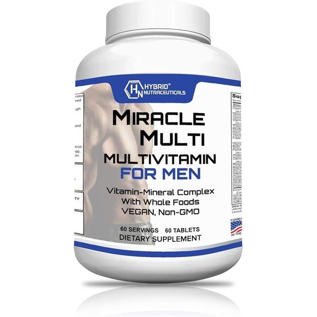 Multivitamin MultiMineral for Men, Daily Mens Vitamin Supplement: Non-GMO