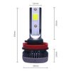 RIDROID H11 LED Headlight Kit Low Beam Bulb Super Bright 6000K 2SIDE Free Return