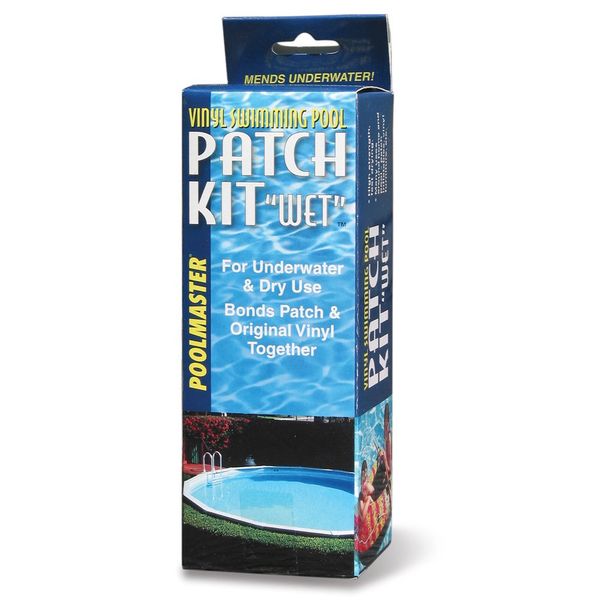 Poolmaster 30279 Wet/Dry Vinyl Liner Pool Patch Repair Kit, 4 Ounce, Blue