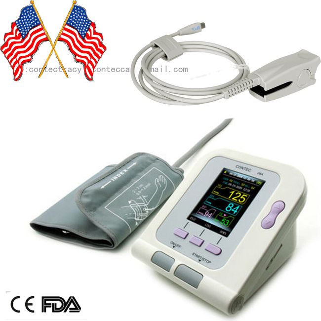 FDA Digital LCD Arm Blood Pressure health monitors Heart Beat Rate Pulse Spo2 US