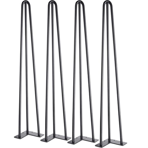 SMARTSTANDARD 28" Heavy Duty Hairpin Coffee Table Legs x 4 28 Inch 4PCS Black