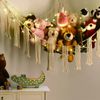JISRKP Stuffed Animal Hammock, Teddy Hammock With 3 Hooks, Soft Toy Storage Nets, Pattern