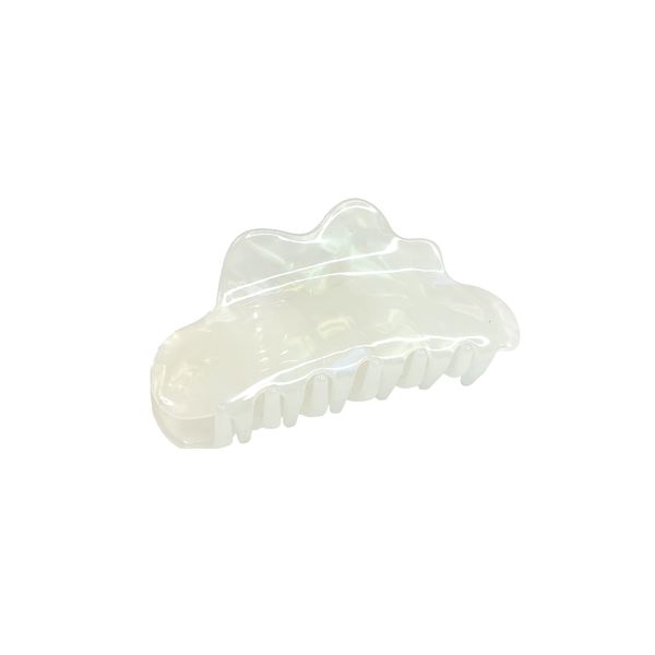 Resort Ready White Biodegradable Cloud Claw Clip