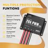 Power Queen 12/24V 20 Amp PWM Solar Charge Controller with Built-in Bluetooth