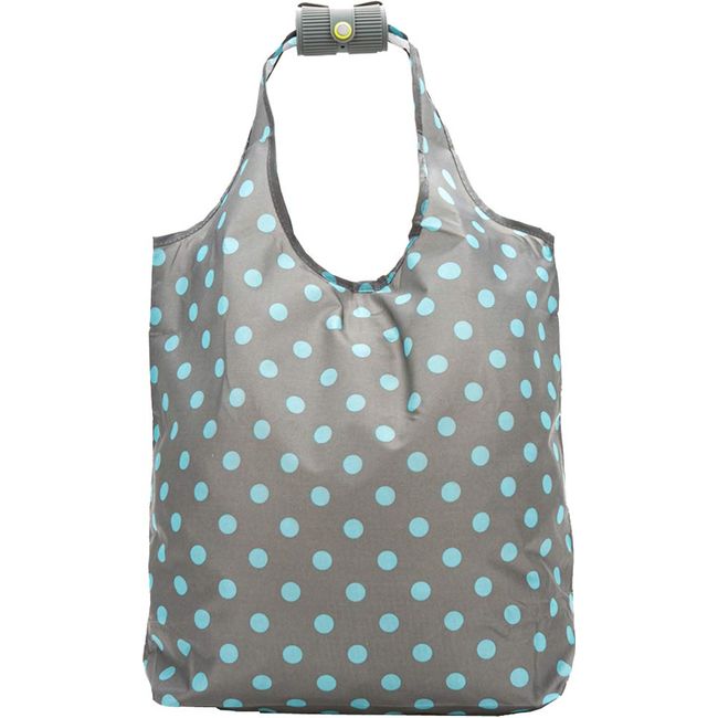 Iroha Design Concept RE002-GY Eco Bag with Silicone Grip, Compact, Gray, Dots, Roll Grip