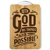 With God all things are possible Laser Engraved Bamboo Cutting Board