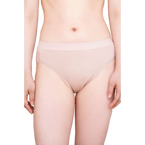 Rine Linen Regular 2.4 fl oz (60 ml) Water Absorption, Approx. 6 Napkins, Pink, Sanitary Panties, Menstrual Underwear, Menstrual Pants (XS) (M, Beige)