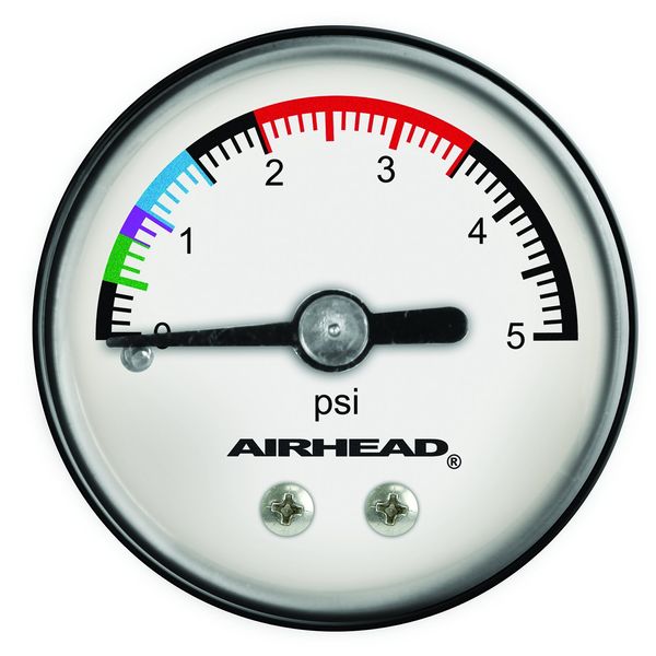 Airhead Pressure Gauge, White/Black (AHPG-1)