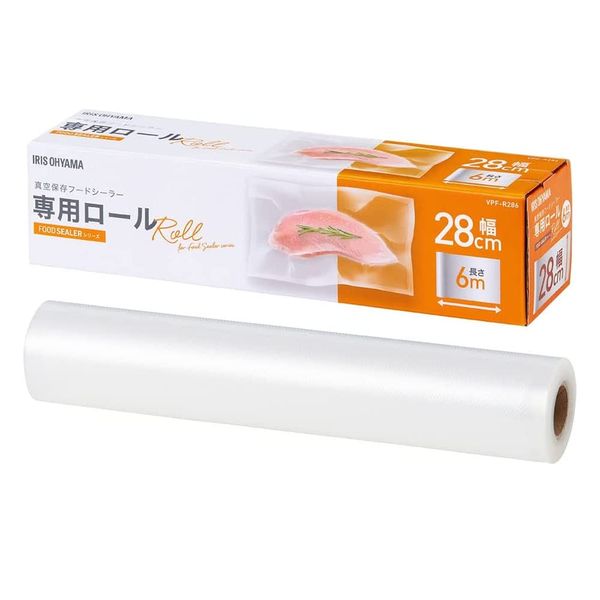 Iris Ohyama VPF-R286 Vacuum Sealer Vacuum Sealer Dedicated Roll Width 11.0 x Length 236.6 inches (28 cm) x Length 236.6 inches (600 cm)