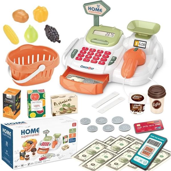 Pretend Play Cash Register Toy with Functional Calculator and scanner (NEW).