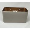 Natural Beige Textured 100% Brushed Copper Rounded Rectangle Lampshade