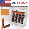 Rechargeable Battery AAA &Charger,Lithium Rechargeable AAA Batteries,Triple A