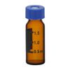 stonylab Autosampler Vials, Chromatography Sample Vials for Gas or Liquid Sampling Headspace with Cap Liners, 100-Pack, Brown, 1.5 ml for Lab Sample Storage and Analysis