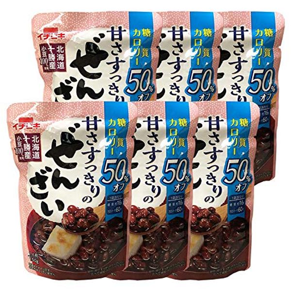 Ichibiki 50% Off Sugar & Calories, Sweet and Refreshing Zenzai, 5.3 oz (150 g), 6 Bags