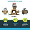 SharkBite 1/2 Inch Ball Valve with Drain Vent and Mounting Bracket, Push to