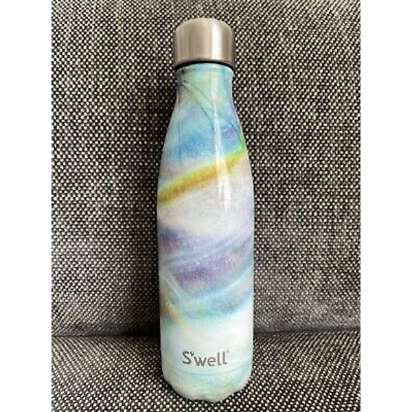 EUC S’WELL SWELL MOTHER OF PEARL MARBLE SWIRL INSULATED WATER BOTTLE 17 OZ