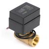 3/4" Brass Motorized Ball Valve, 9-36V AC/DC, 2 Wire Auto Return Setup, Normally Closed, 2 Indicator Lights