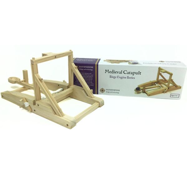 PATHFINDERS STEM kit Catapult kit for Kids Wooden Building kit Trebuchet Engineering kit Educational Toys for Kids Science kit for Kids Ages 12-14 stem Projects Physics Toys Medieval Weapons