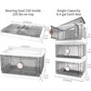 3-Pack Grey Foldable Storage Container with Door Collapsible Storage Bins