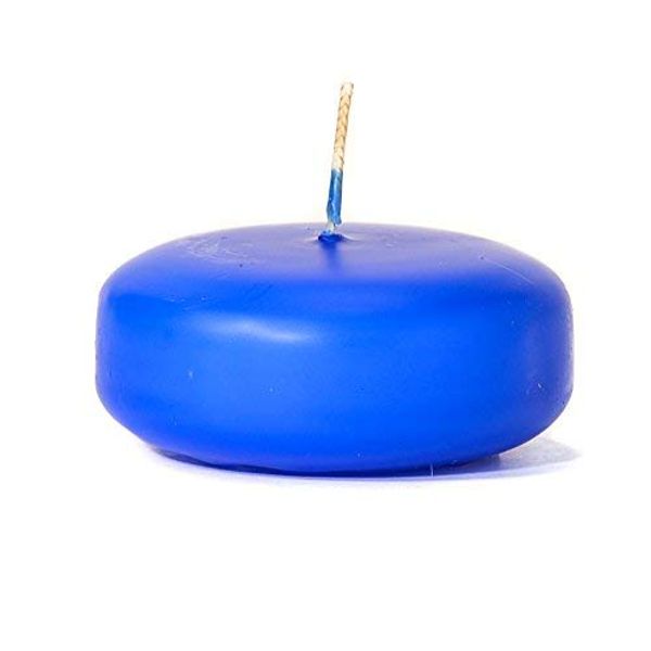 Pack of 10, 3" x 1.25" Small Disk Floating Candles Royal Blue for Weddings, Home & Event Decoration, Relaxation, Made in US
