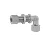 GOK Bulkhead Fitting Type SV, Size: 10 x 10-90° Angle, Bulkhead Coupling with Steel Cutting Ring for Steel Pipes, EN ISO 8434-1 Certified