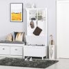Coat Rack Shoe Bench w/ Storage Hall Tree for Entryway w/ Cabinet Hooks Mirrors